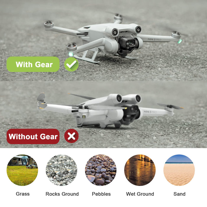 LDSXAY Mini 3 Pro Landing Gear for DJI Mini 3 Pro Drone Leg Foldable Extended Kit for DJI Mini 3 Pro Accessories