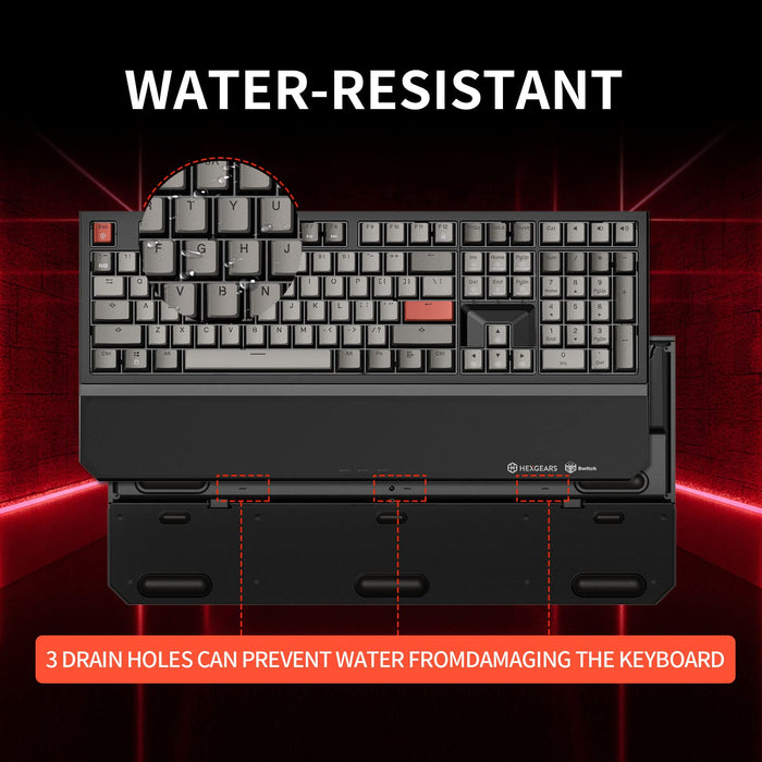 Hexgears X5 Wireless Mechanical Keyboard with Kailh Box Blue Switch, Dark Knight Computer Keyboard for Gaming, Typing, Ergonomic