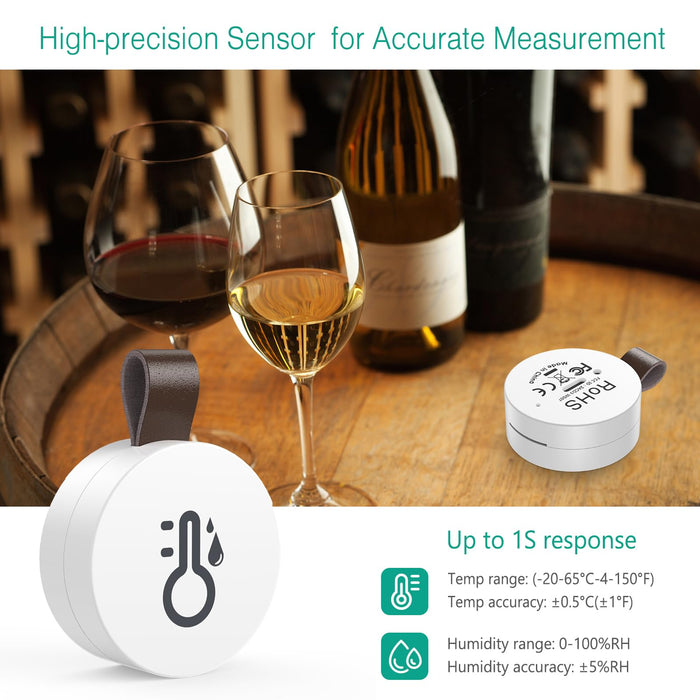 ORIA Wireless Thermometer Hygrometer, Smart Bluetooth Humidity Temperature Sensor, Mini Indoor Outdoor Temperature Monitor