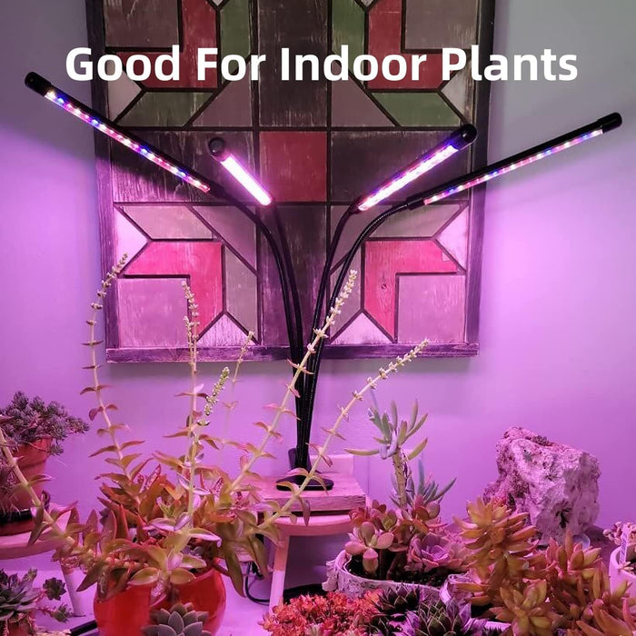 LEOTER Grow Light for Indoor Plants Upgraded Version 80 LED Lamps with Full Spectrum Red Blue Spectrum, 3912H Timer, 10 Dim