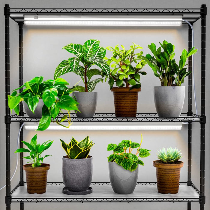 MoniosL LED Grow Light Strips,Full Spectrum Sunlight White, 3FT T5 90W6X15W,500W Equivalent for Indoor Plants,Grow Bars