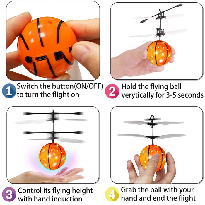 iGeeKid 3 Pack Flying Ball RC Flying Toys for Kids Helicopter with Remote Controller Christmas Stocking Stuffers for Kids