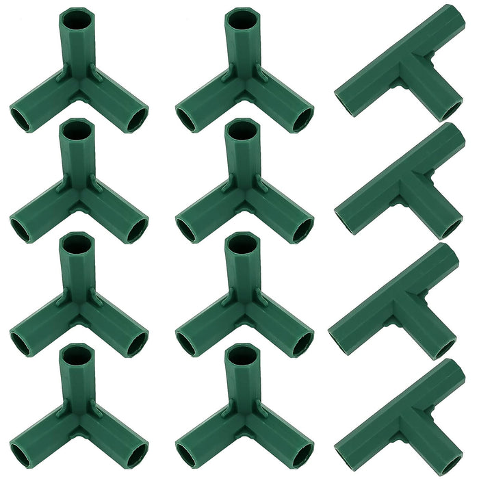 3 Way 16mm Elbow PVC Pipe Fitting Build Heavy Duty Greenhouse Frame Furniture Connectors Tent Connection Pack of 12