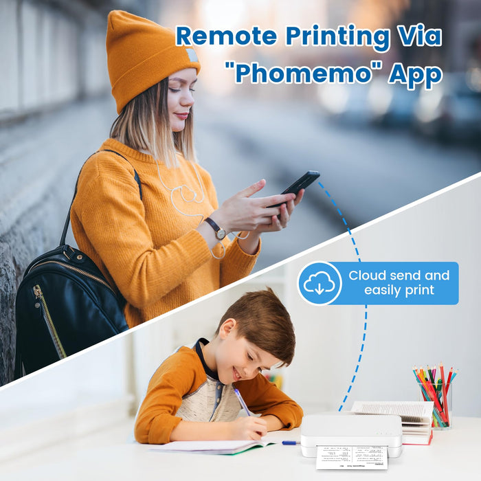 Wifi Thermal Printer - S821 Wireless Printers For Home Use, Inkless Portable Printer Supports 8.5" X 11" Letter/A4/A5/B5 Thermal Paper, Compatible With Phones & Pc For Office, Home