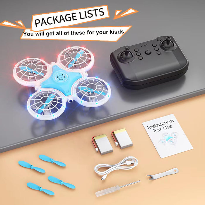 dexinco X79 Mini drone, RC Quadcopter Toy drone with Gorgeous lights, Altitude Hold, Obstacle Avoidance, Headless Mode, 2 Batteri