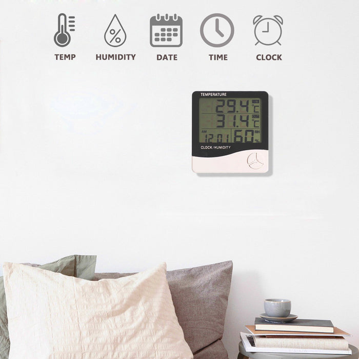 Mengshen Digital Hygrometer Thermometer, Indoor Outdoor Temperature Monitor, Home Office Temp Humidity Gauge Meter LCD Displa