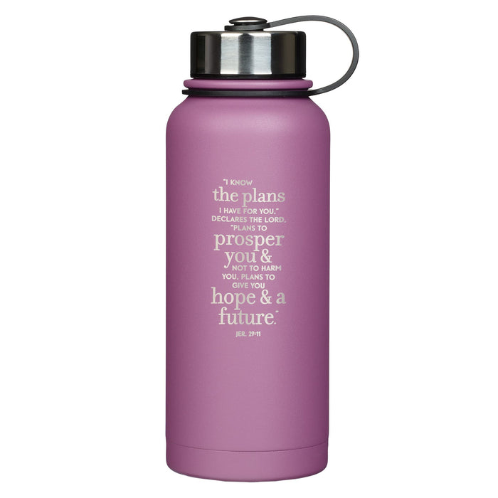Christian Art s Laser Engraved Stainless Steel Double Wall Vacuum Insulated Water Bottle: I Know the Plans Jeremiah 29:11