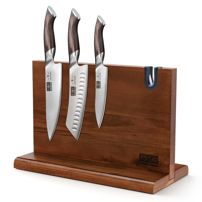 3 Pieces Kitchen Knife Set Magnetic Knife Block 14 X 10 Inches