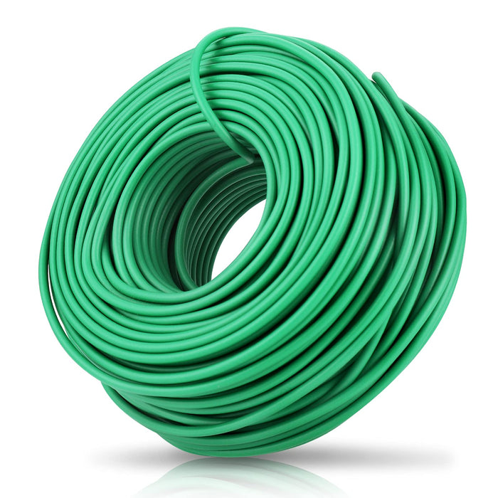 Uniqus 100 Feet Soft Tie for Plants, Green Twist Garden Ties Gardening Supplies for Supporting Climbing Plants, Tomatoes, Vegeta