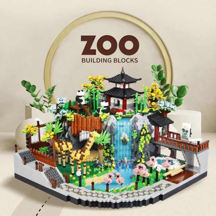 Zoo Building Model Set, 5000 Pcs Zoo Micro Building Toys, Creative Zoological Park Building Model Set, Micro Particle Modular Building House Set
