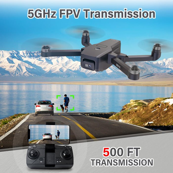 IDEA16P Brushless Motor Drone with 2 Camera for s 2k EIS Camera Drone Max speed 40kmh 5GHz WiFi FPV video RC Drones Dual