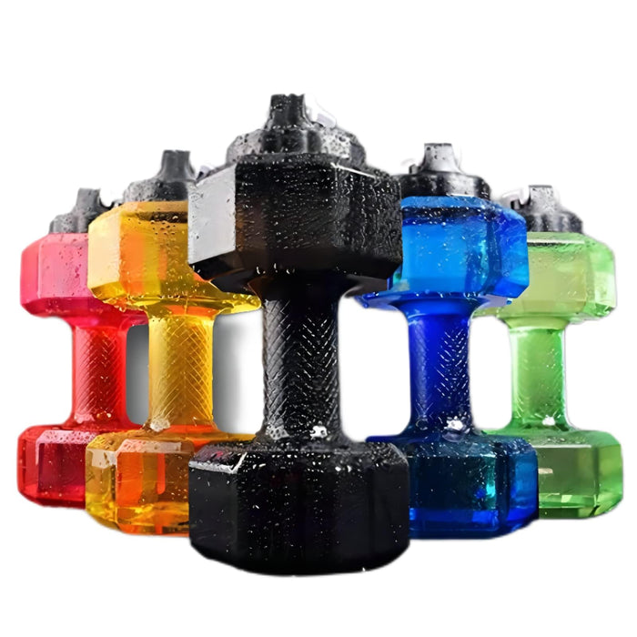 Jumigra Upgrade Dumbbell Shaped Water Bottle Big Capacity 75 Oz 2.2 L BPA Free Flip Top Leak Proof lid 5 Colors