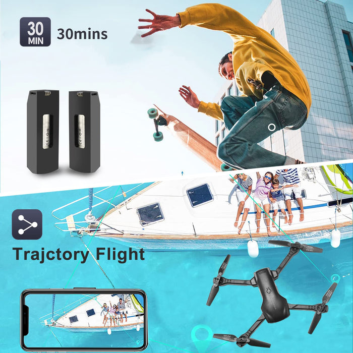 DRONEEYE 4DV13 Drone with 1080P HD FPV Camera for kids s, Mini RC Quadcopter With Waypoint Functions,Headless Mode, Altitude