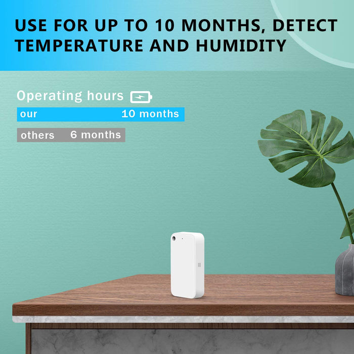 Smart Thermometer Humidity Sensor, Thermometer Hygrometer Bluetooth, Indoor Temp and Humidity Monitor for Greenhouse, Incubator