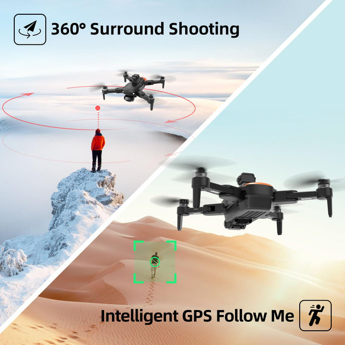 Shapefun GPS drone with Obstacle Avoidance, Drone with Camera Rual 2K for s, GPS Follow MeFollow Car, Auto Home