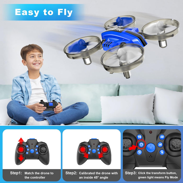 Oddire Mini Drone for Kids 812 s, Drones Cars 2 in 1 Toy with One Key Take OffLanding, Altitude Hold, Headless Mode