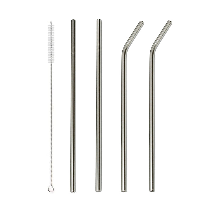 Stainless Steel Straws, 4pcs 12 Ultra Long 0.3 Wide Reusable Metal Drinking Straws with Cleaning Brush for Stanley 40oz 64oz