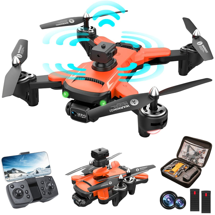 RiskOrb Upgrade Drone with 1080P Dual Camera for sKidsBeginners,540° Obstacle Avoidance,Optical Flow Positioning,3D