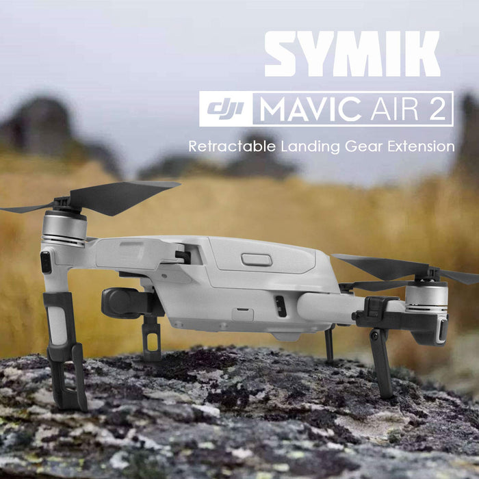 SYMIK Retractable Landing Gear Extension for DJI Air 2S DJI Mavic Air 2 Completely Foldable Design, Can be Left on The Drone