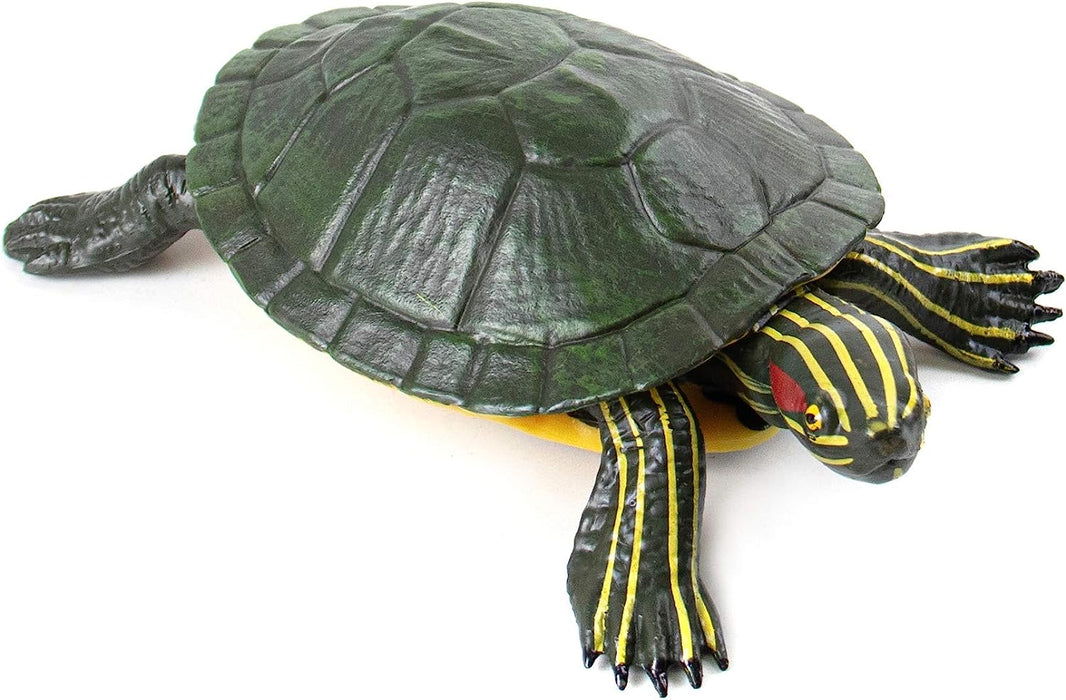 Realistic Plastic Figurines Lifelike Animal for Boys and Girls Education Party Favor Decoration (Red-Eared Slider Tortoises, Set of 1)