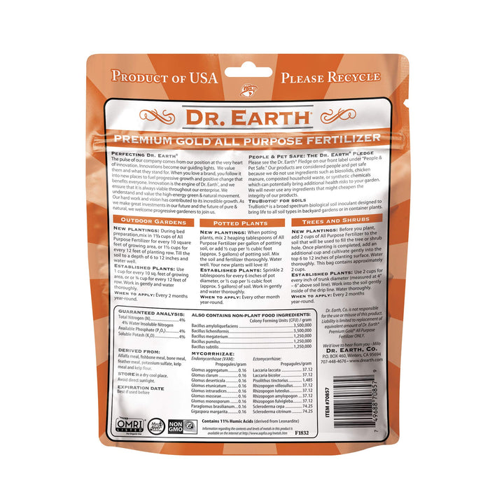 Dr. Earth Premium Gold All Purpose Fertilizer 12 lb