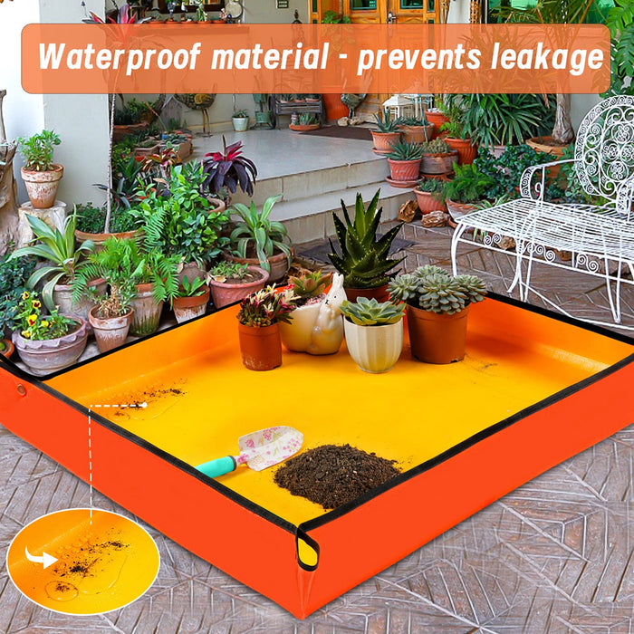 Large Repotting Mat for House Plants Transplanting and Potting Soil Mess Control, Unique Gardening s for Women Men Mom Birt