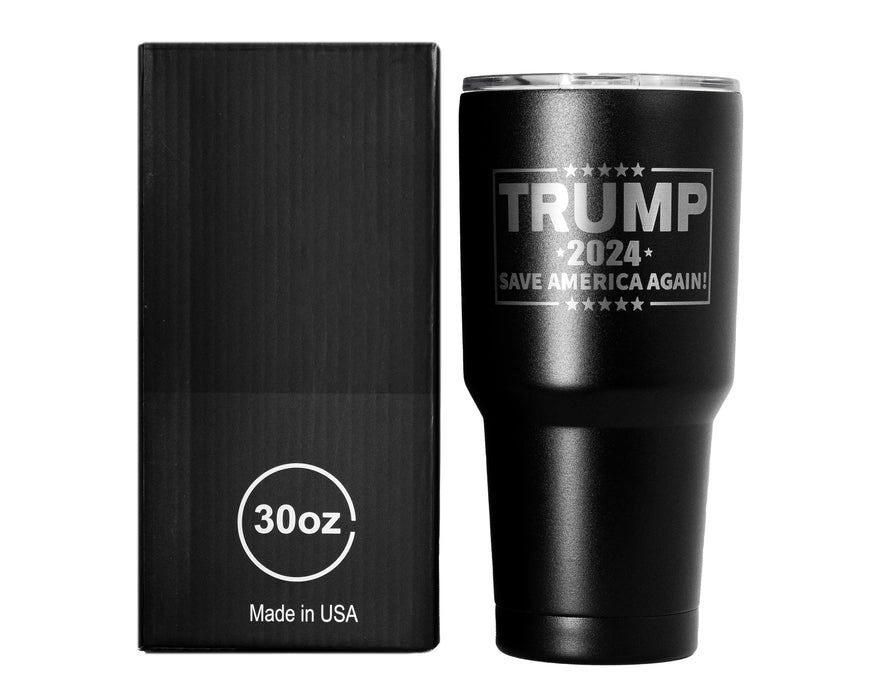 Trump 2024 Travel Coffee Mug Double Wall Vacuum Insulated Stainless Steel Coffee Thermos 30 Oz Tumbler Republican Tumbler Tea