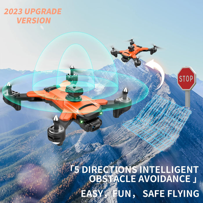 RiskOrb Upgrade Drone with 1080P Dual Camera for sKidsBeginners,540° Obstacle Avoidance,Optical Flow Positioning,3D