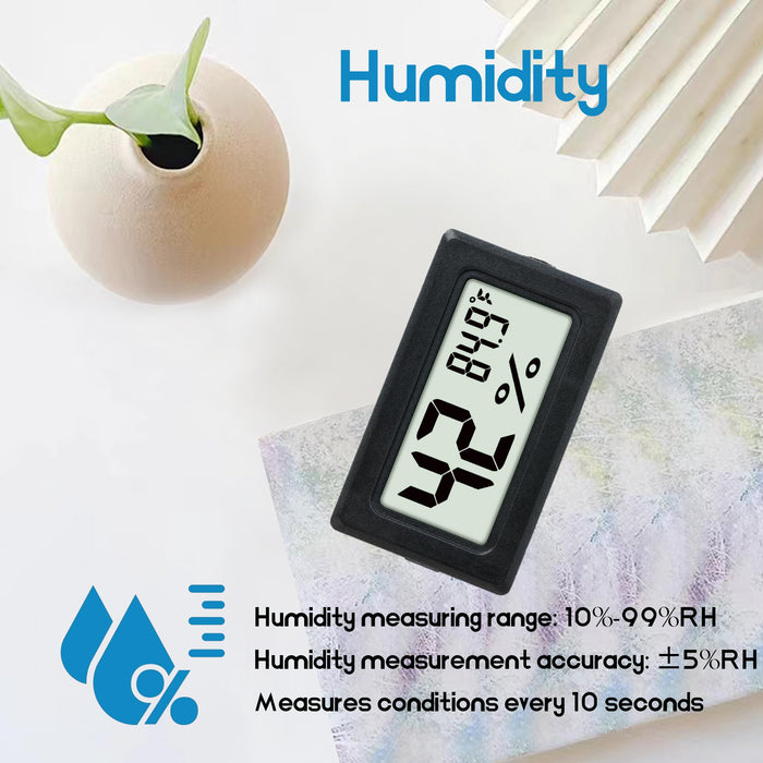 Mini Hygrometer Indoor Humidity Meter Hygrometer Thermometers 6 Pack Humidity Meters Gauge Hygrometer Mini Digital Thermometer
