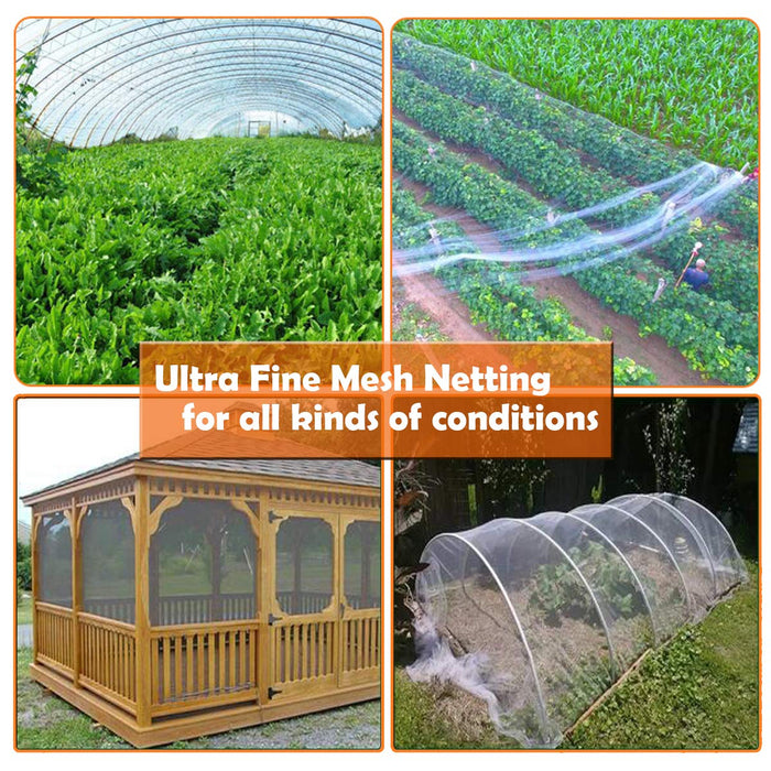 Ultra Fine Garden Mesh Netting, FARAER Plant Covers 8'x24' Garden Netting for Protect Vegetable Plants Fruits Flowers Crops Green