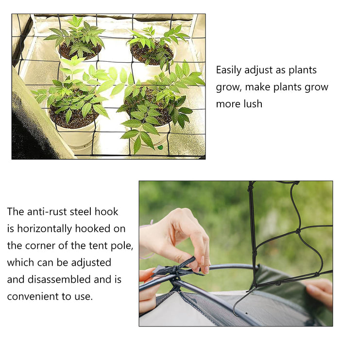 Hdviai Grow Tents Net Scrog Net Fits 3x3 4x4 4x2 Grow Tents 36 Growing Spaces for Climbing Plants Vegetables Garden Trailer