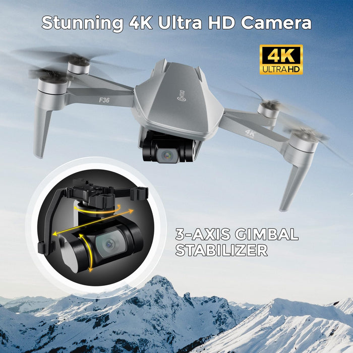 Contixo F36 GPS Drone with Camera for s 4K 3 Axis Gimbal, FPV Video Mini Drone, 2 Miles Long Range Transmission, Follow Me