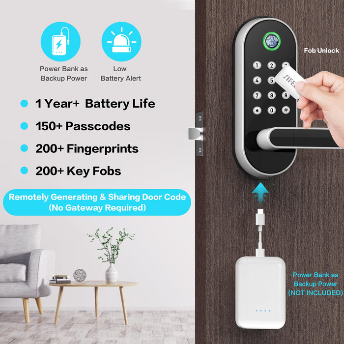 Sifely S Model Smart Lock, Gateway And Fobs Bundle