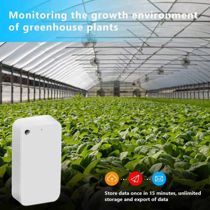 Smart Thermometer Humidity Sensor, Thermometer Hygrometer Bluetooth, Indoor Temp and Humidity Monitor for Greenhouse, Incubator