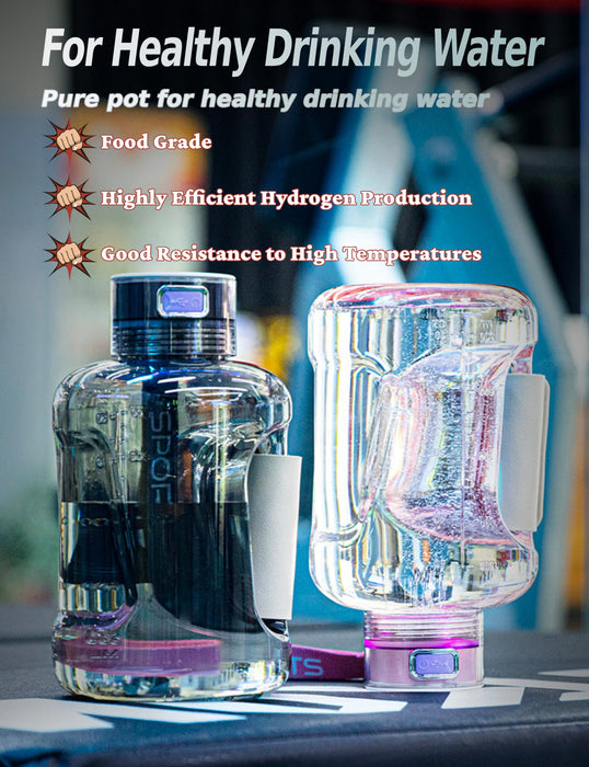 Bewinner Hydrogen Water Bottle With 1.5L Sports Design  Hydrogen Water Generator Spe Pem High Technology Waterionizer, Fitness