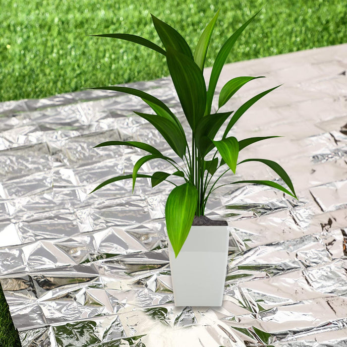High Silver Reflective Film, Garden Greenhouse Covering Foil Sheets Save Power Mylar Film Roll for Increase Plant Growth Grow