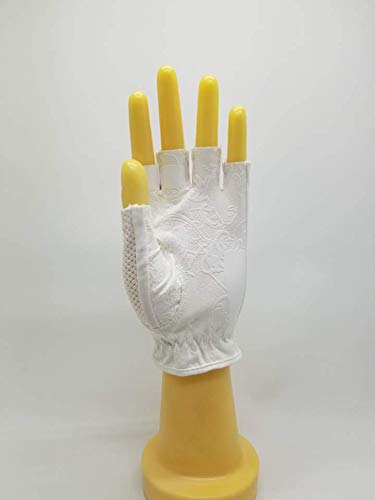 XEIRPRO Cool Skin Half Finger MESH Women's Golf Golf Gloves with Non Slip Floral Pattern