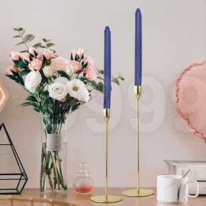 Real Wax LED Taper Candles, Most Realistic 10 Inches Pink Striped Flameless  Candlesticks, with 3D Flickering Flame for Wedding/Home Decorations