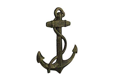 Handcrafted Model Ships K0137gold Antique Gold Cast Iron Anchor 17 in.