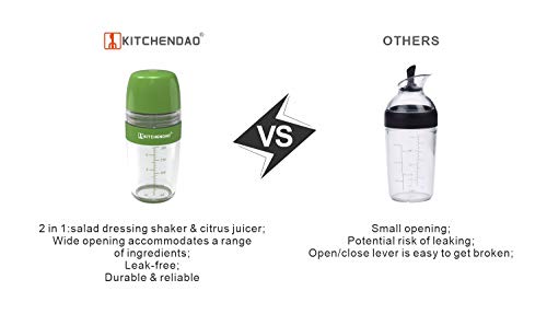 Kitchendao 2 In 1 Salad Dressing Shaker 250Ml 1 Cup 2 In 1 Salad Dressing Shaker 350Ml 112 Cups
