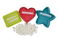 Southern Homewares Message In A Cookie Holiday Cookie Cutters Kit, 98 Piece Set - Birthday Wedding White Elephant