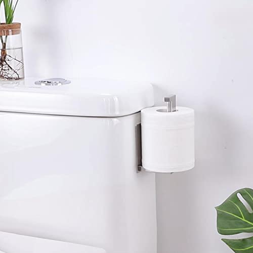 Yigii Toilet Paper Holder Adhesive Self Adhesive Toilet Tissue Holder For Toilet Roll Bathroom Stick On Wall Stainless Steel Brush