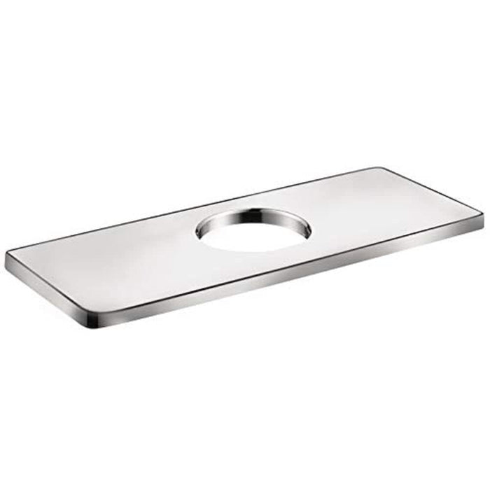 hansgrohe Base Plate for Modern Single-Hole Faucets, 6" Upgrade 6-inch Modern Base Plate for Bathtub Faucet in Chrome, 04565000