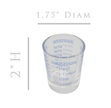 6 Pcs Shot Glass Measuring Cup 1 3 4 Ounces Mini Measuring Cups Heavy —  CHIMIYA