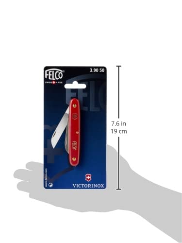 FELCO Grafting & Garden Pruning Knife (3.90 50) - Light Weight All-Purpose Knife with Straight Blade, red, 2.25-inches (V39050)