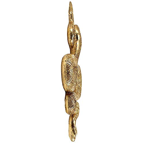 Design Toscano Cobra God of Luxor Egyptian Snake Wall Sculpture, Gold Finish