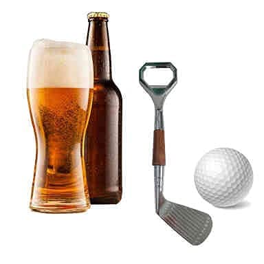 HYYF Golf Club Bottle Opener ,Golfer Beer Novelty Item for The Golf Lover and Beer Enthusiast，Made From Zinc Alloy-100g, Silver