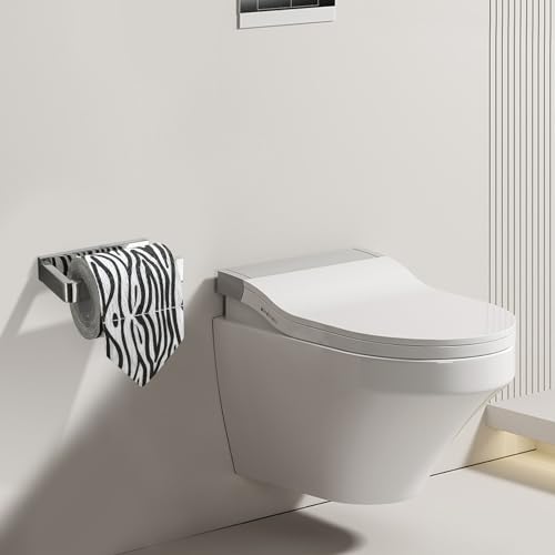 Yacvcl Toilet Paper Holder Chrome, Bathroom Toilet Roll Holder, Stainless Steel Square Tissue Holder Rack Wall Mounted For Kitchen