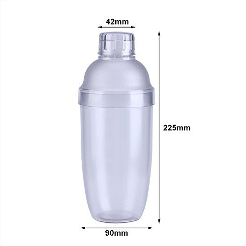 Shaker Bottle 700cc Cocktail Great Anti-leakage Transparent Milk Tea Drink PC Resin Shaking Container Tool with Comfortable Grip for Club Home Use