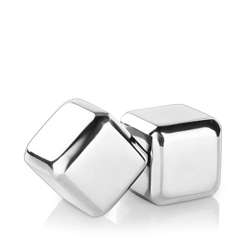 Viski Glacier Rocks Stainless Steel Cubes, Set of 2